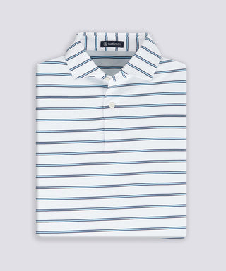 Pete Stripe Two Button Performance Polo - turtleson