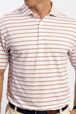 Pete Stripe Two Button Performance Polo - turtleson