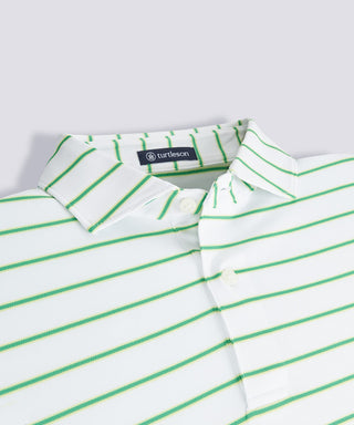 Pete Stripe Two Button Performance Polo - turtleson
