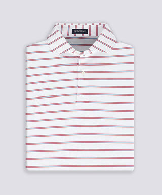 Pete Stripe Two Button Performance Polo - turtleson