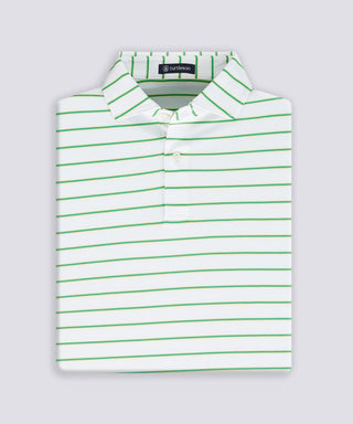 Pete Stripe Two Button Performance Polo - turtleson
