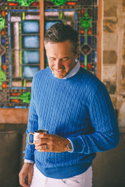 Baby Alpaca Wool Cable Knit Crewneck Sweater | Turtleson – turtleson