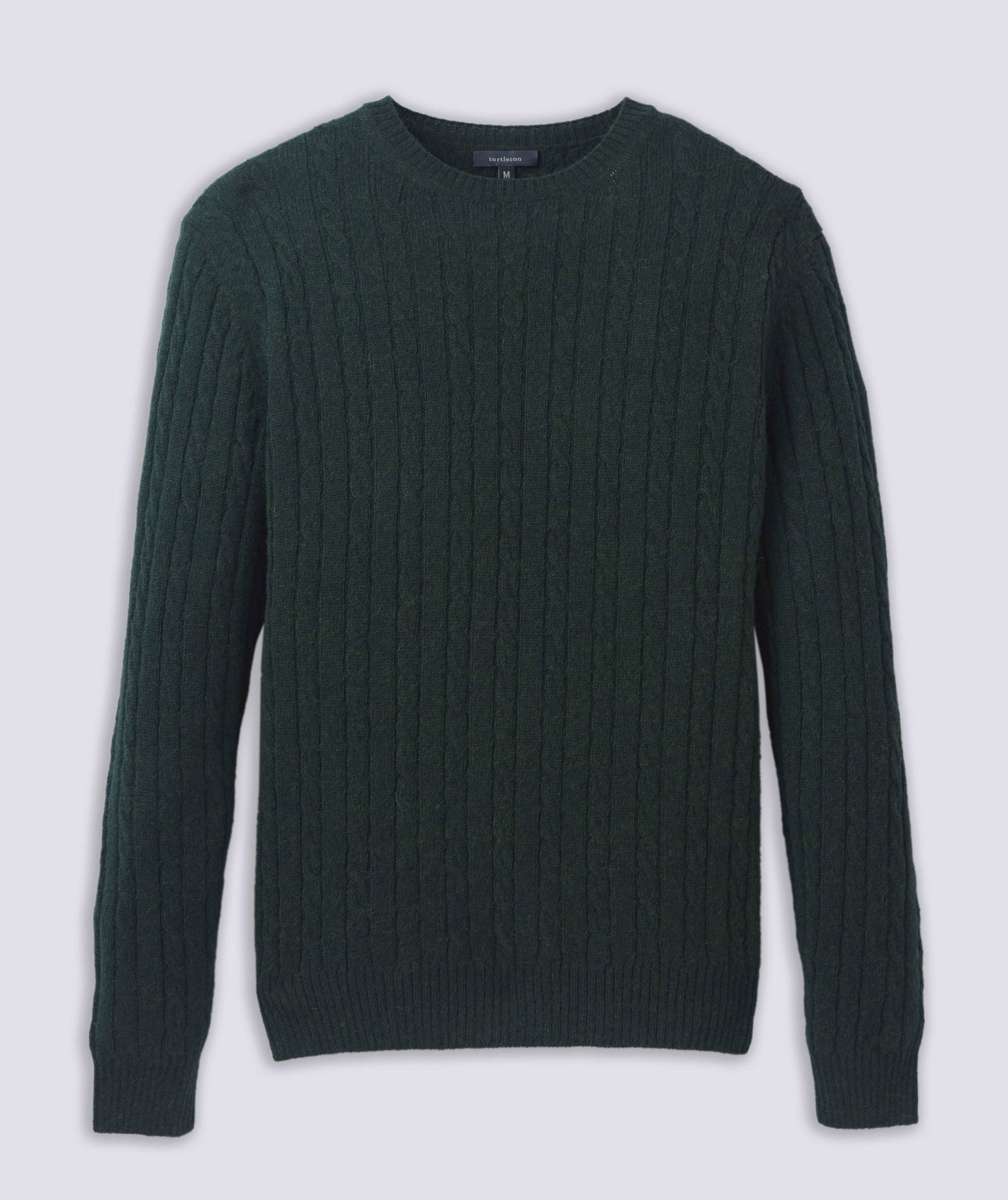 Baby Alpaca Wool Cable Knit Crewneck Sweater | Turtleson – turtleson