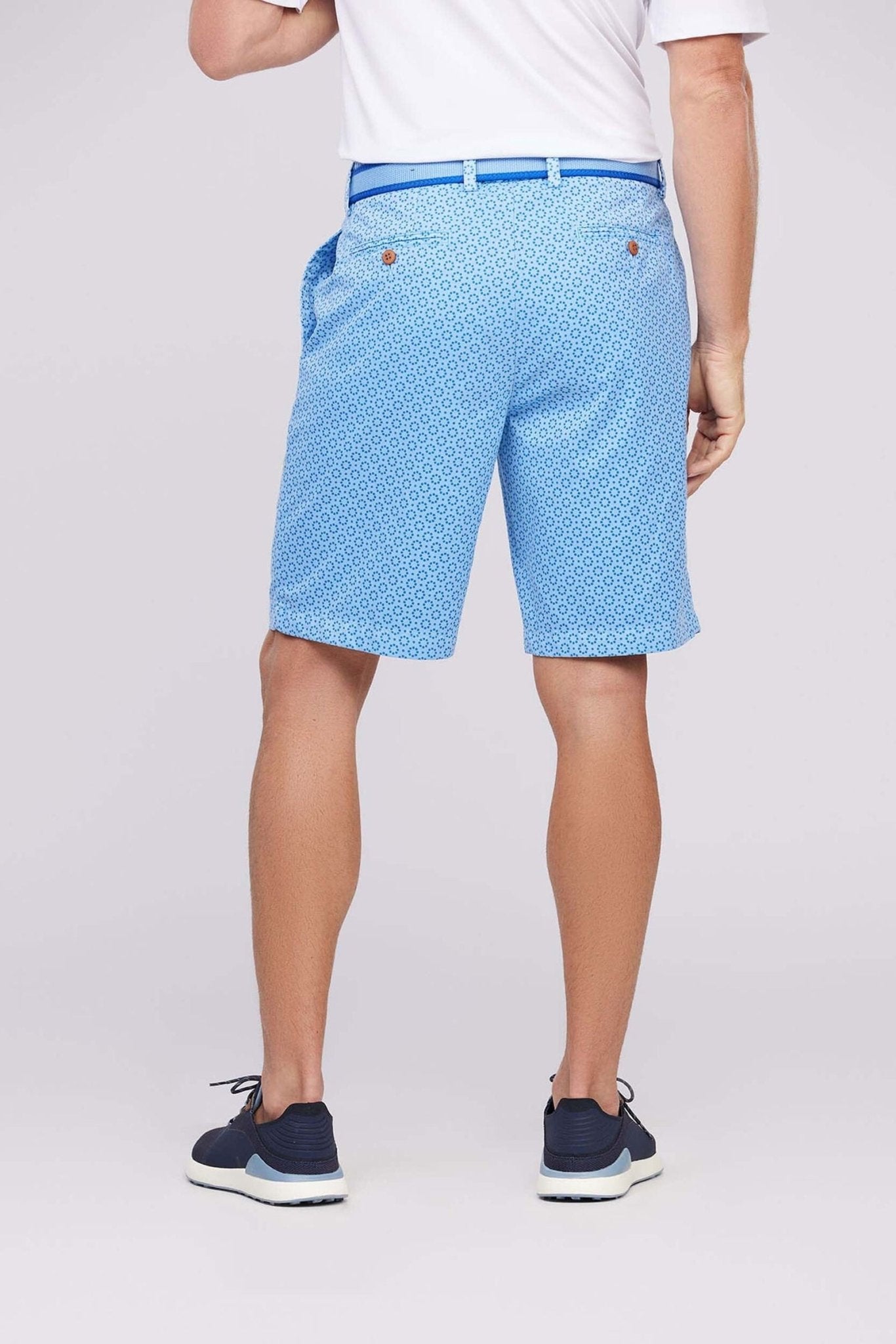 Four-Way Stretch Cotton Twill Polka Dot Shorts | Turtleson – turtleson