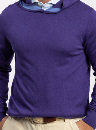 Hugh Hoodie — garment detail, face-free crop