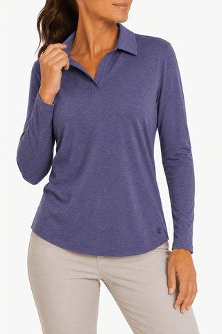 Women's Avery Long Sleeve Polo - Turtleson