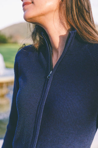 Women's Brandy Rib Full - Zip Sweater - turtleson