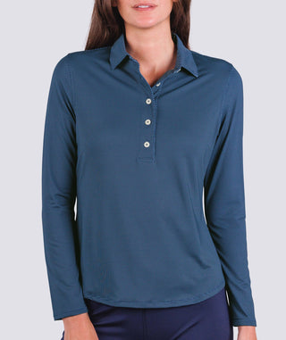 Women's Edie Long Sleeve Performance Polo - turtleson