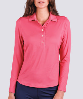 Women's Edie Long Sleeve Performance Polo - turtleson