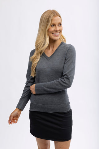 Women's Merino V - Neck Sweater - turtleson