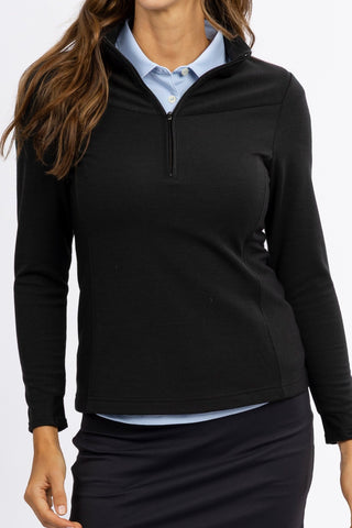 Women's Woolen Fleece Half Zip Pullover - Turtleson