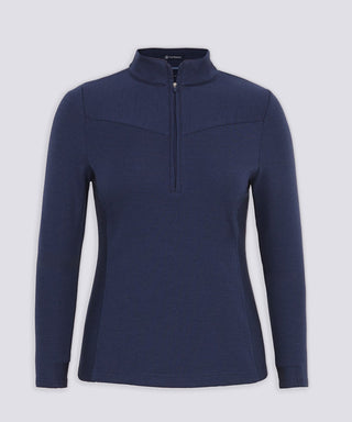 Women's Woolen Fleece Half Zip Pullover - turtleson