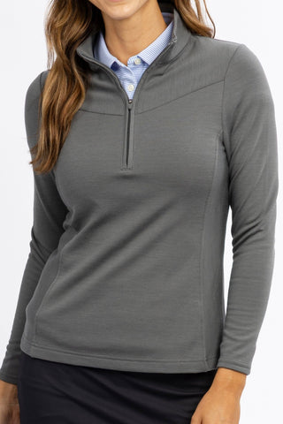 Women's Woolen Fleece Half Zip Pullover - Turtleson