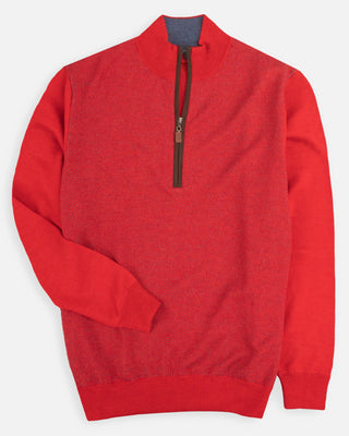 Merino Birdseye Quarter-Zip Sweater