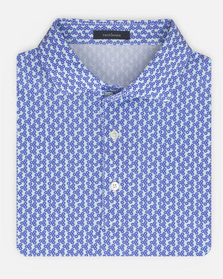 Victor Floral Performance Polo - White/Marine