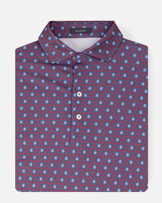 Ridley Performance Men's Polo - Navy/Red - Turtleson