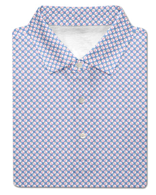 Slater Performance Men's Polo - Luxe Blue/Pale Pink - Turtleson