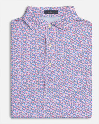 Quincy Performance Men's Polo - Luxe Blue/Pale Pink - Turtleson