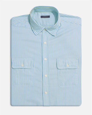 Clint Stripe Oxford Men's Work Shirt - Daisy/Luxe Blue- Turtleson