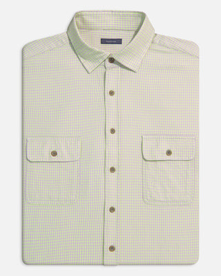 Hudson Houndstooth Work Shirt - Turtleson -Lime/Lavender