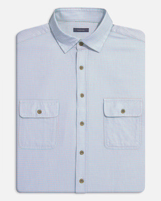 Hudson Houndstooth Work Shirt - Turtleson -Luxe Blue/Pale Pink